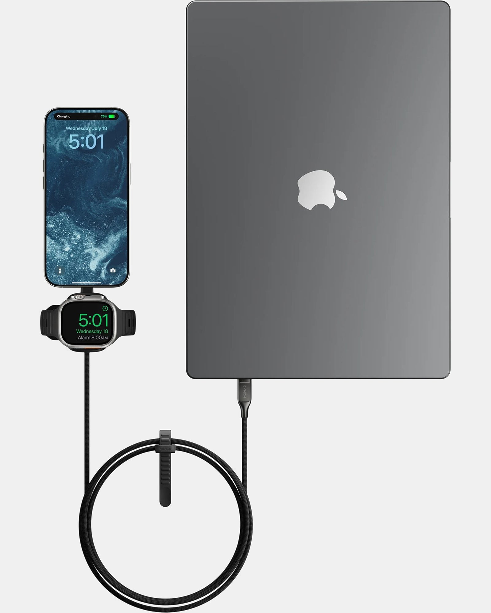 NOMAD Universal Cable for Apple Watch - 1.5m - Carbide