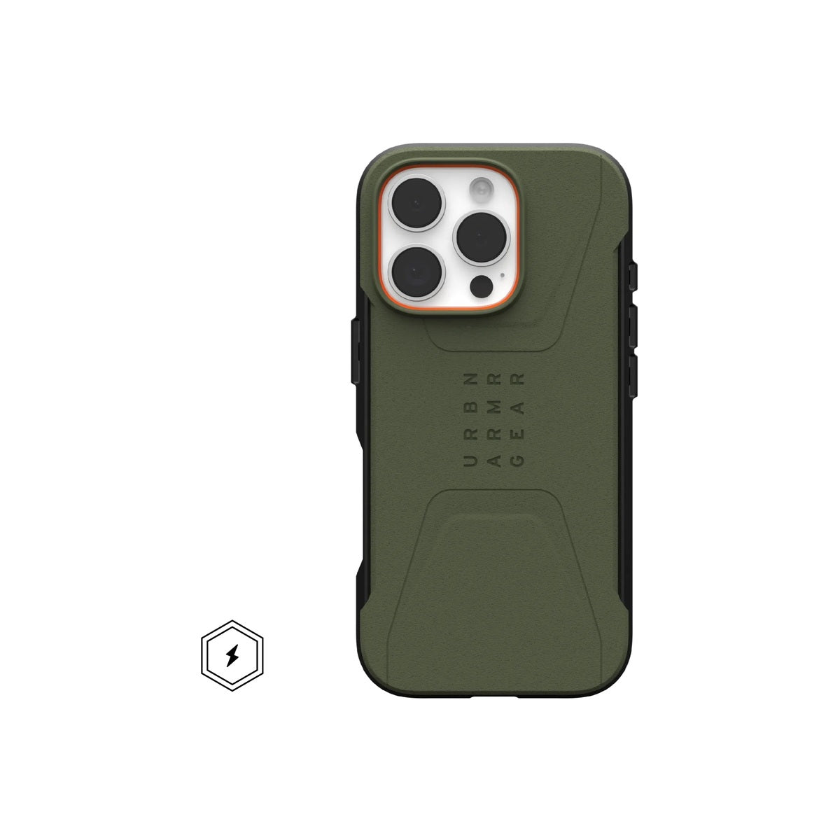 UAG Civilian Magsafe Compatible Phone Case for iPhone 16 Pro - Olive Drab