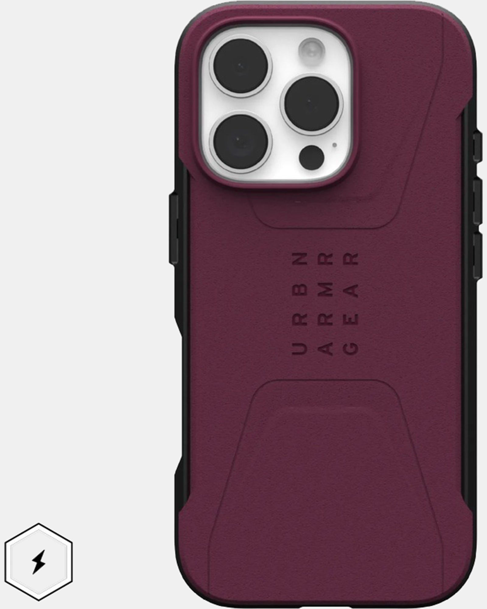 UAG Civilian Magsafe Compatible Phone Case for iPhone 16 Pro - Bordeaux