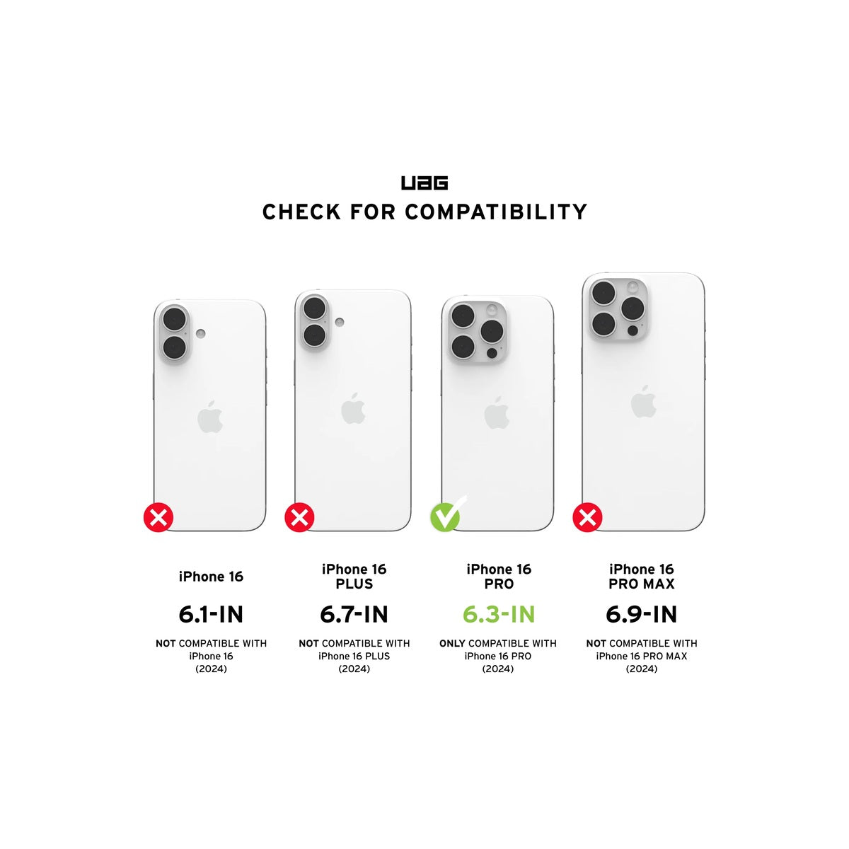 UAG Civilian Magsafe Compatible Phone Case for iPhone 16 Pro - Bordeaux