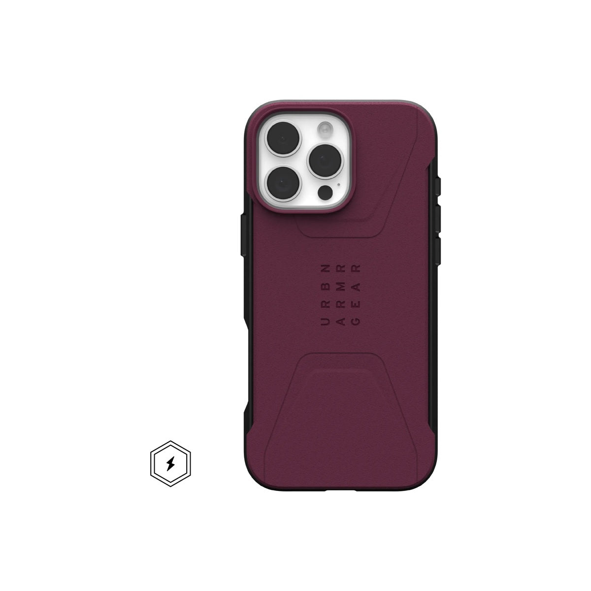 UAG Civilian Magsafe Compatible Phone Case for iPhone 16 Pro Max - Bordeaux