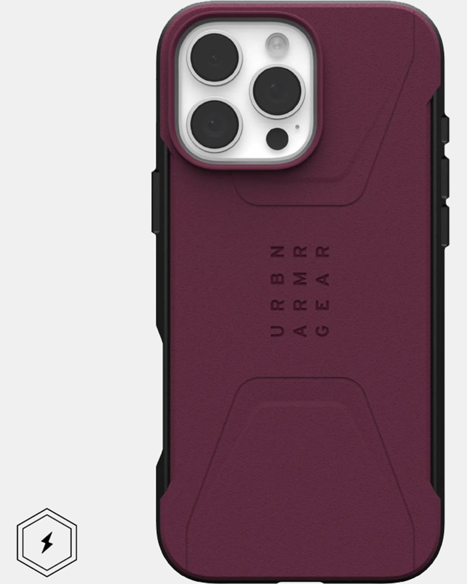 UAG Civilian Magsafe Compatible Phone Case for iPhone 16 Pro Max - Bordeaux