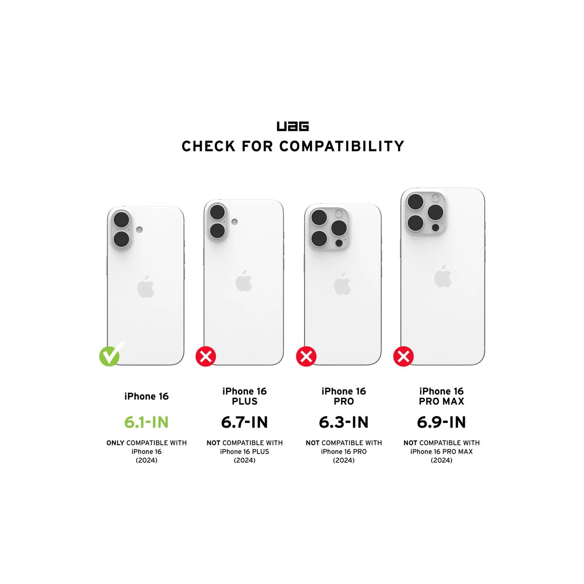 UAG Pathfinder Magsafe Compatible Phone Case for iPhone 16 - Black