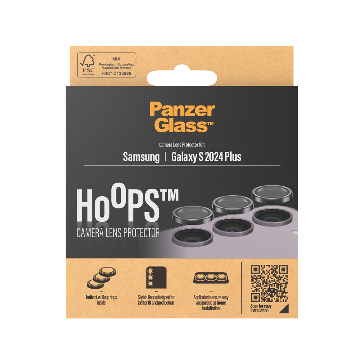 PanzerGlass Hoops Camera Lens Protector for Samsung S24 Plus