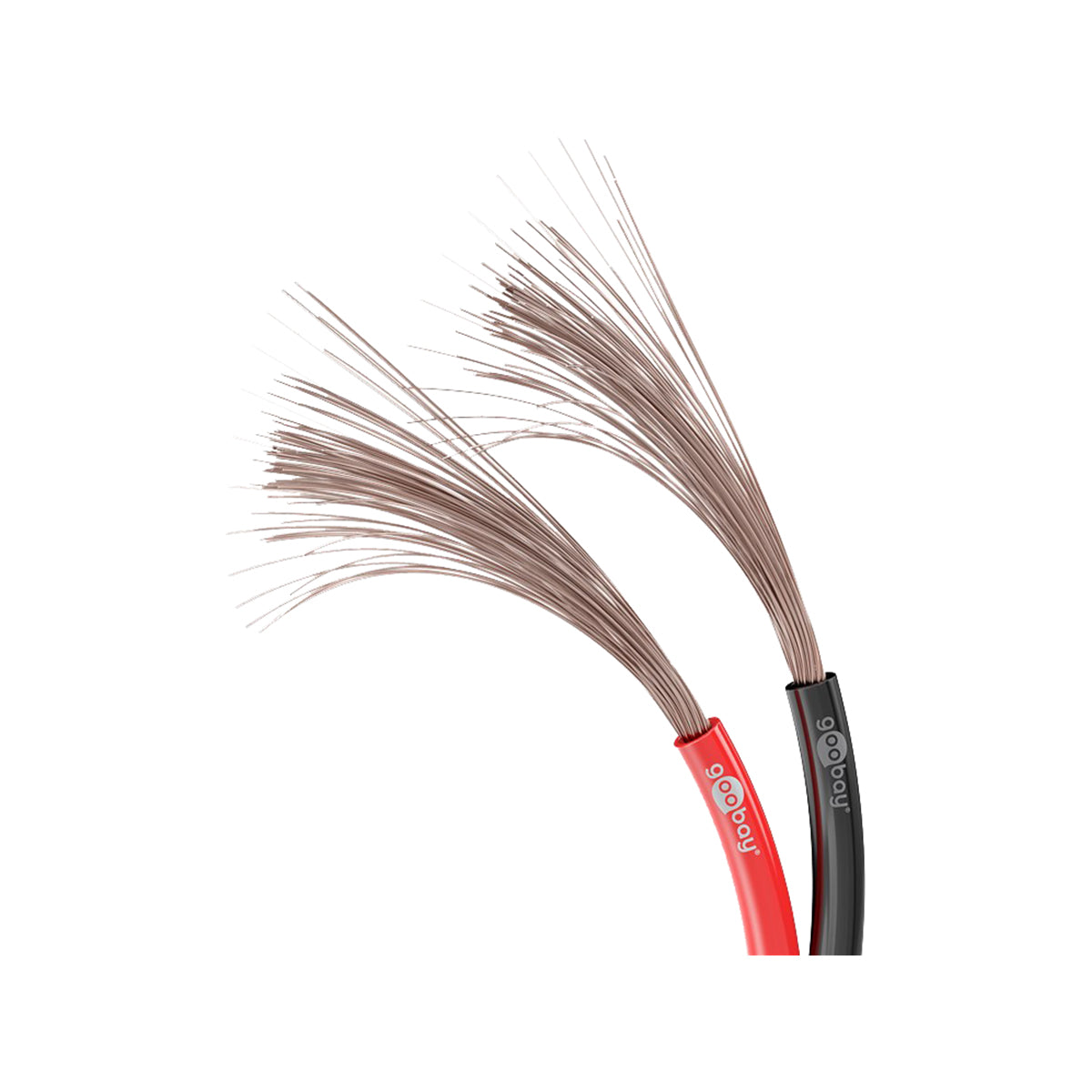 Goobay Speaker Cable ( 2 x 1.5 mm²) CCA 100M - Red/Black for Speakers/Receivers/Power Amplifiers/Hi-Fi Systems - Red/Black
