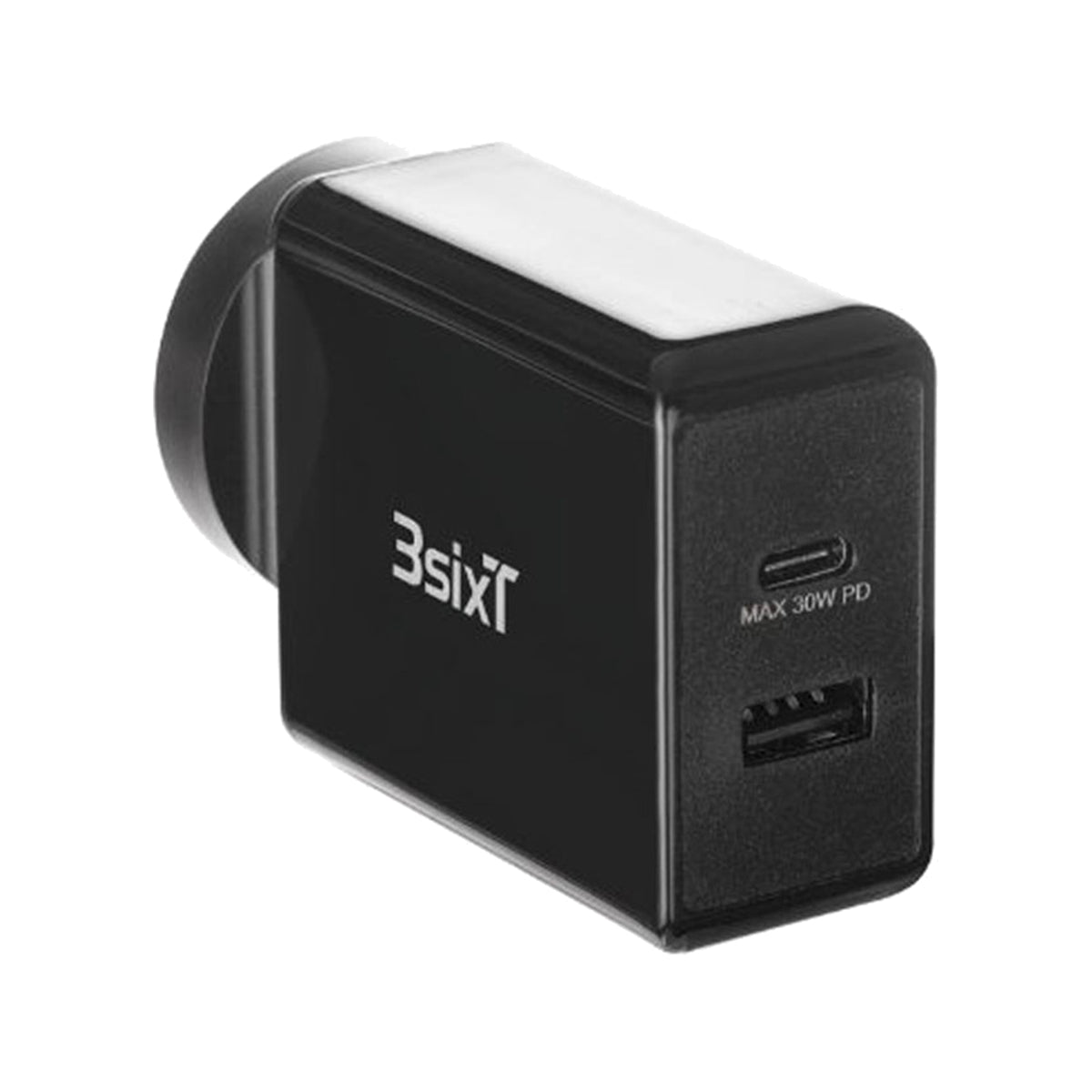 3sixT Wall Charger ANZ 30W USB-C PD + 2.4A for Mobile Phones - Black
