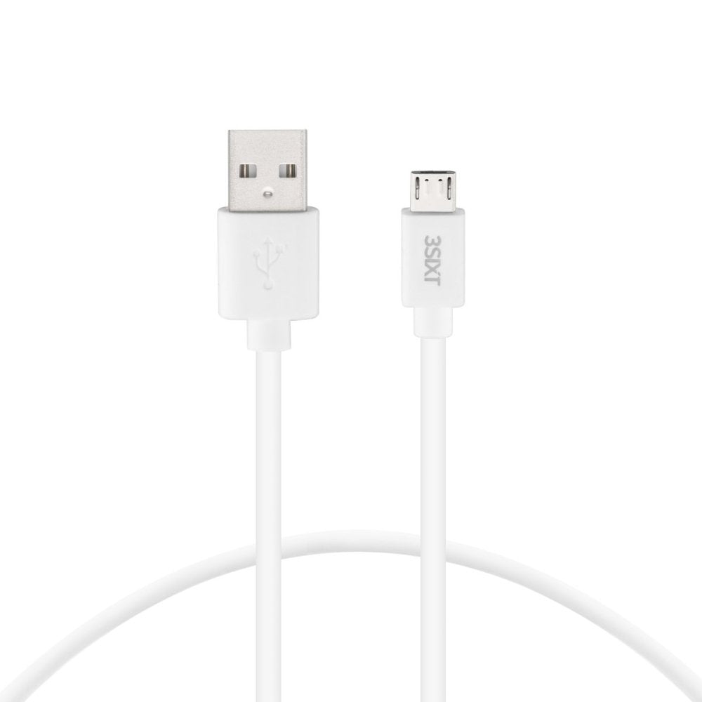 3sixT Charge & Sync Cable - USB-A to Micro USB - 1m - White