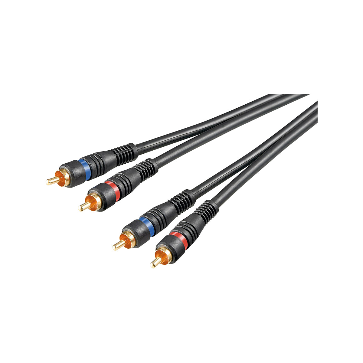 Goobay Stereo RCA Cable 2x RCA HQ OFC (M/M) 1.5M for Speakers/Amplifiers/DJ Mixing Consoles/Home Cinema Systems