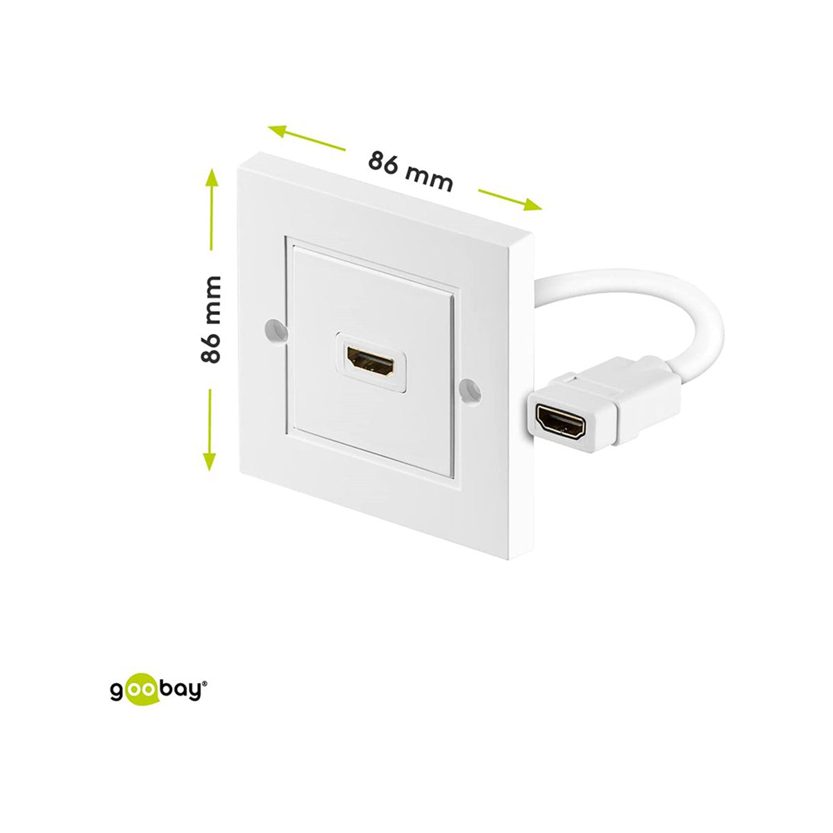 Goobay HDMI™ Wall Socket Gold-plated