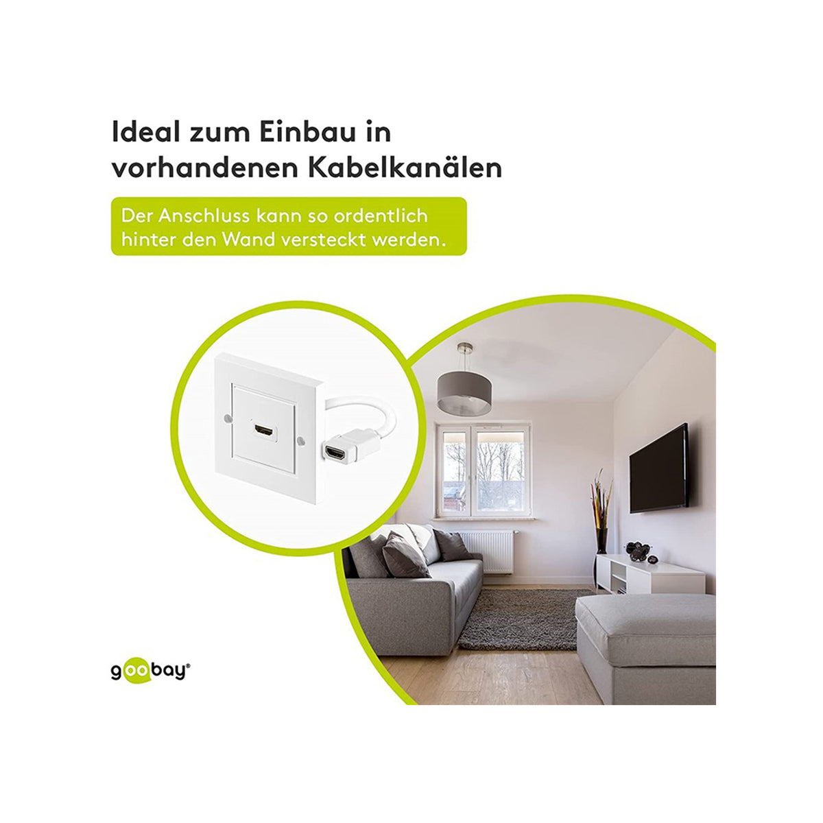 Goobay HDMI™ Wall Socket Gold-plated