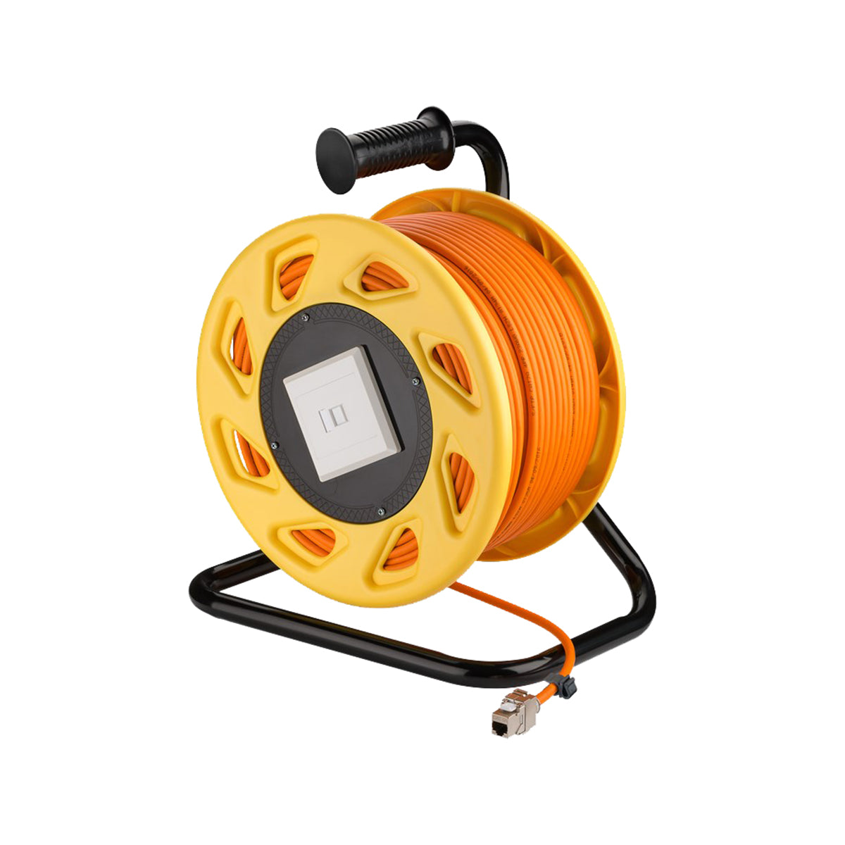 Goobay Portable RJ45 Network Cable Reel Extension 50M for Mobile Use Events/Conferences - Orange