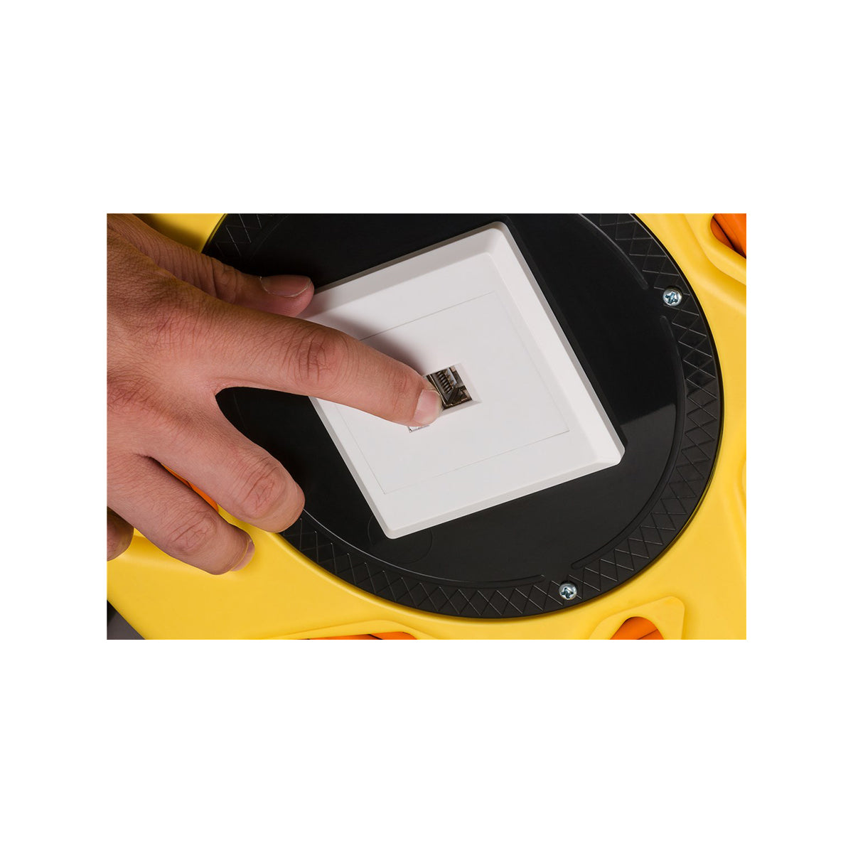 Goobay Portable RJ45 Network Cable Reel Extension 50M for Mobile Use Events/Conferences - Orange