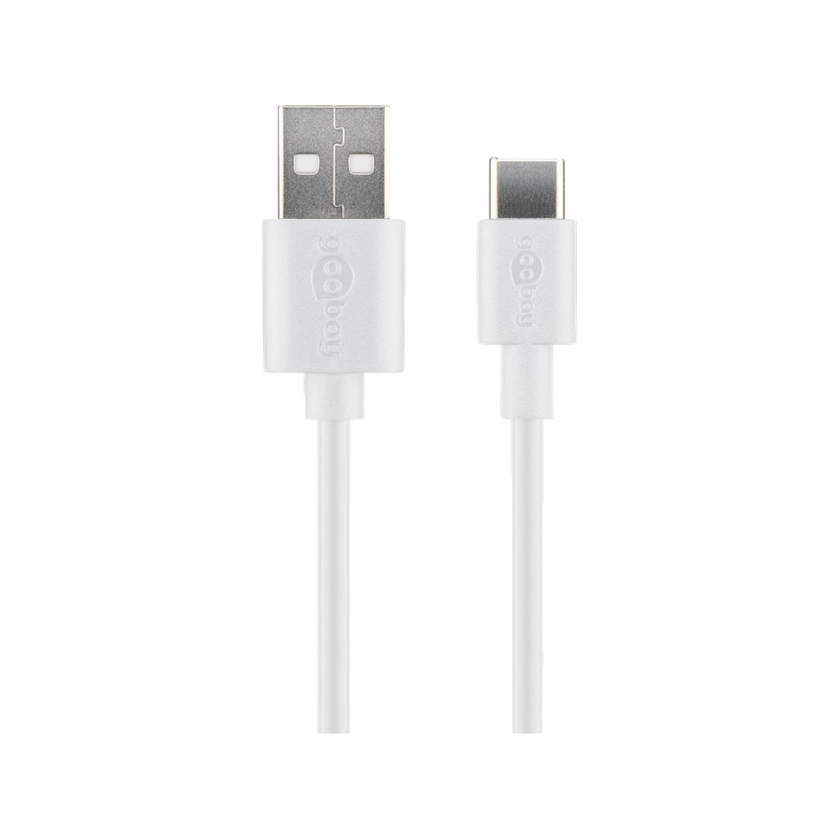 Goobay USB-C™ Charging and Sync Cable (USB-A > USB-C™) 0.5m for PCs/Laptop/Tablet/Smartphones - White