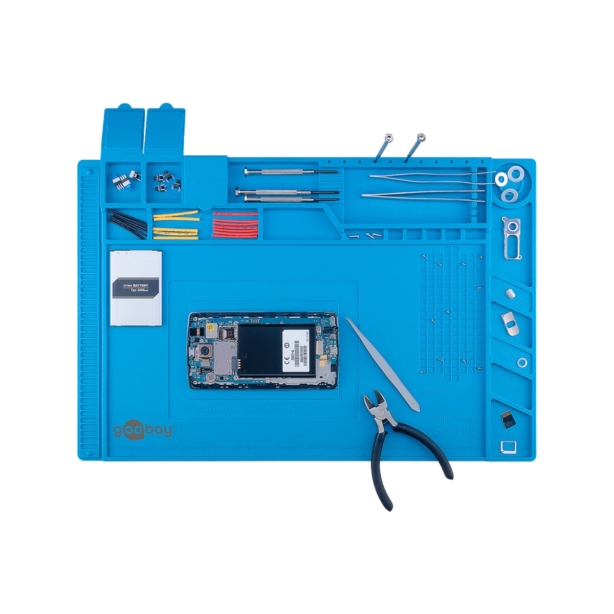 Goobay Silicone Soldering Mat for Safe Soldering, Repairing And Crafting