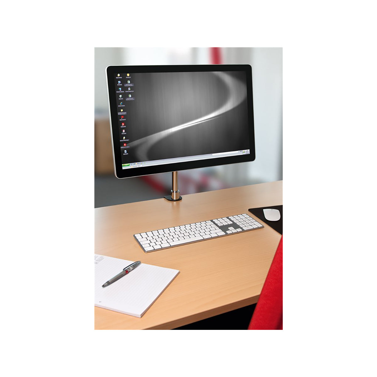 Goobay Screen Scope Telescopic Table Mounting Bracket S for Table Mounting with Extendable Arm