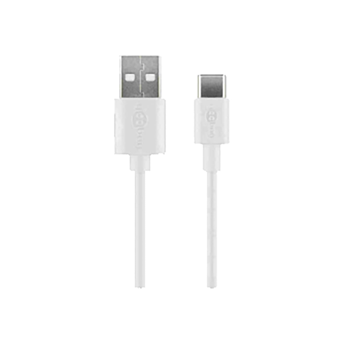 Goobay USB-A to USB-C Cable 1m for Smartphones/Tablets/Laptops - White