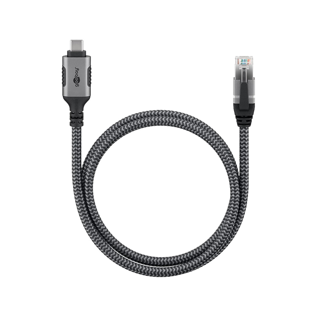 Goobay USB-C™ 3.1 to RJ45 Ethernet Cable 5m for Laptop/Tablet - Black
