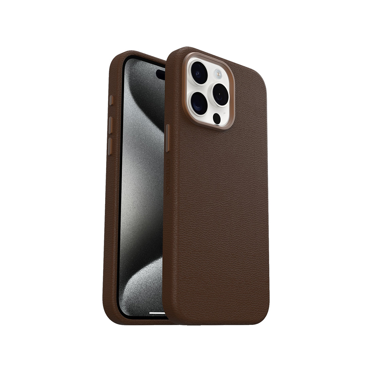 OtterBox Symmetry Cactus Leather Phone Case for 15 iPhone Pro Max - Brown