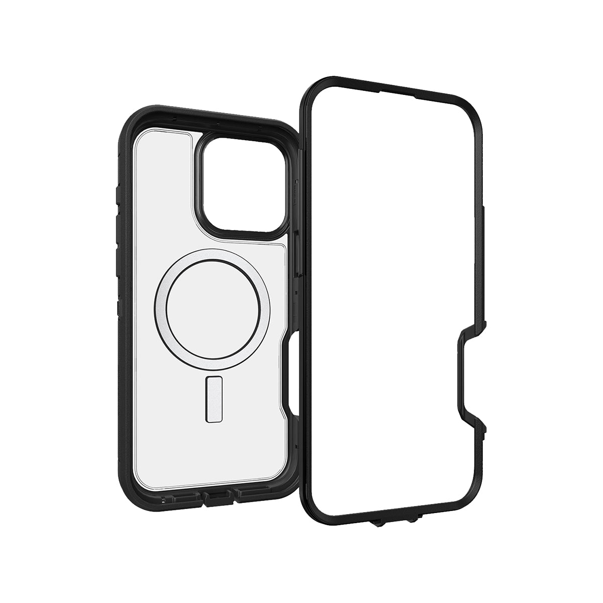 OtterBox Defender XT Clear Phone Case for iPhone 16 Pro Max - Dark Side (Clear/Black)