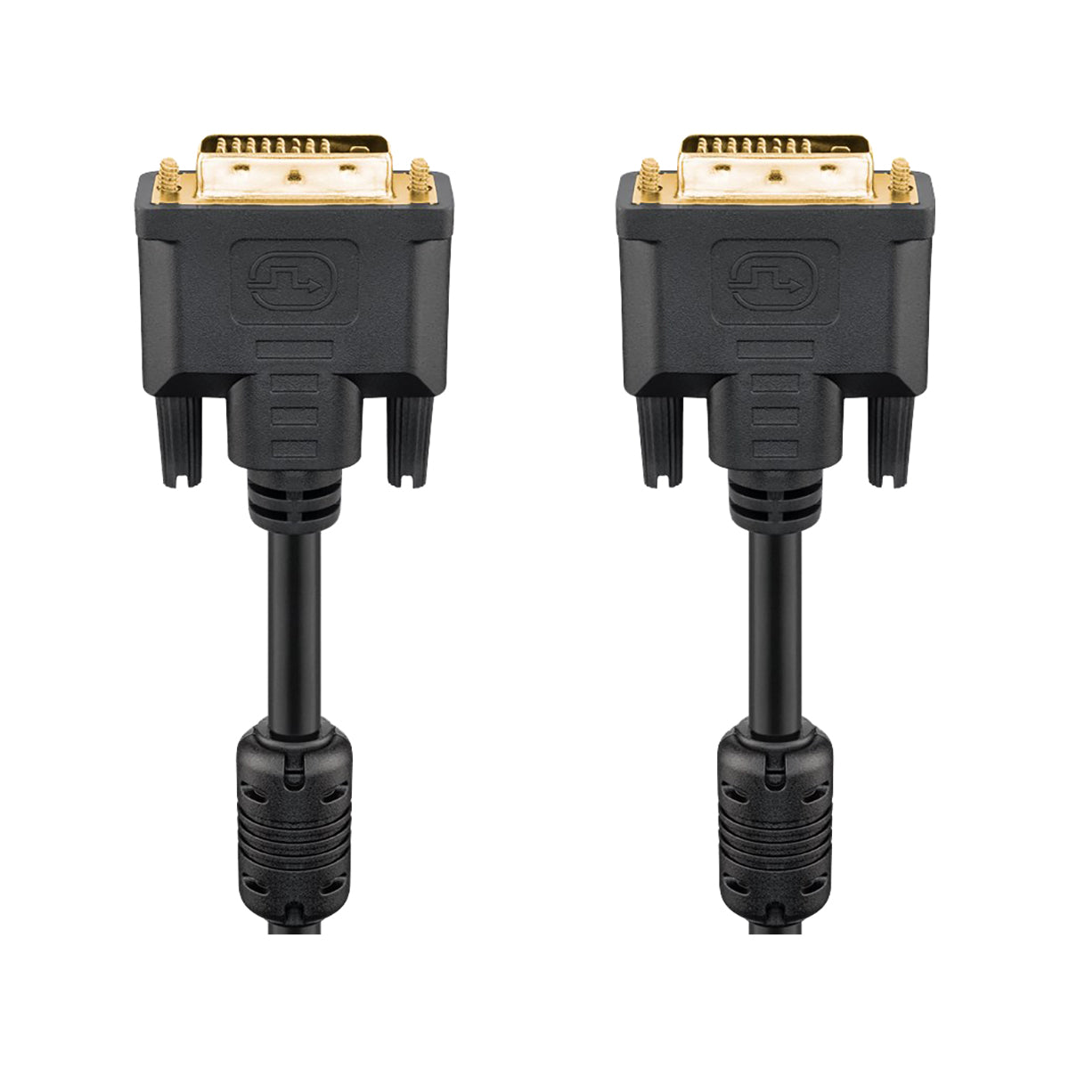 Goobay DVI-D Full HD Cable Dual Link, Gold-Plated Cable 15 m for Monitors/Projectors