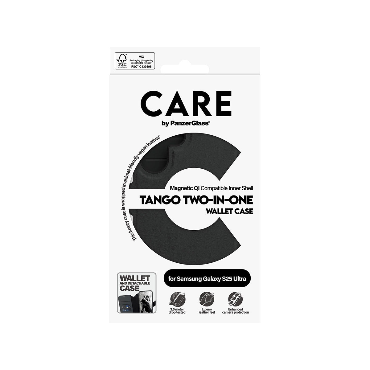CARE by PanzerGlass Tango Two-In-One Wallet Phone Case for Samsung Galaxy S25 Ultra