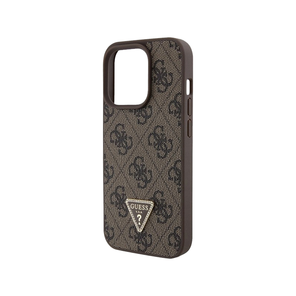 Guess 4G Diamond Edition Leather Phone Case for iPhone 15 Pro