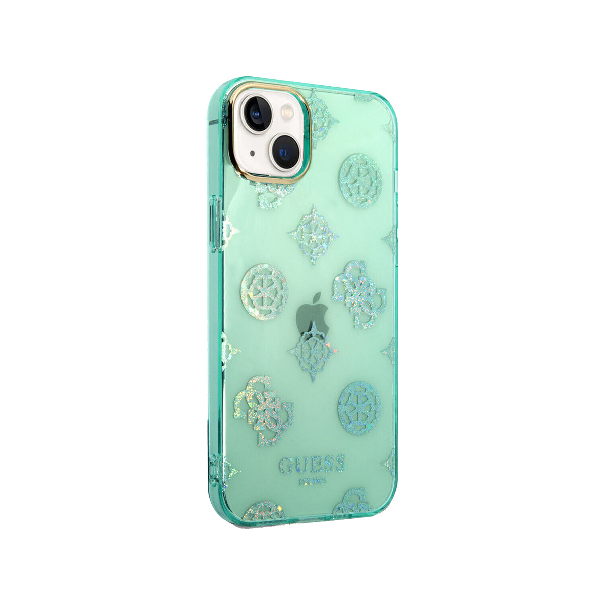 Guess Glitter Peony Edition Protective Phone Case For iPhone 15 Plus