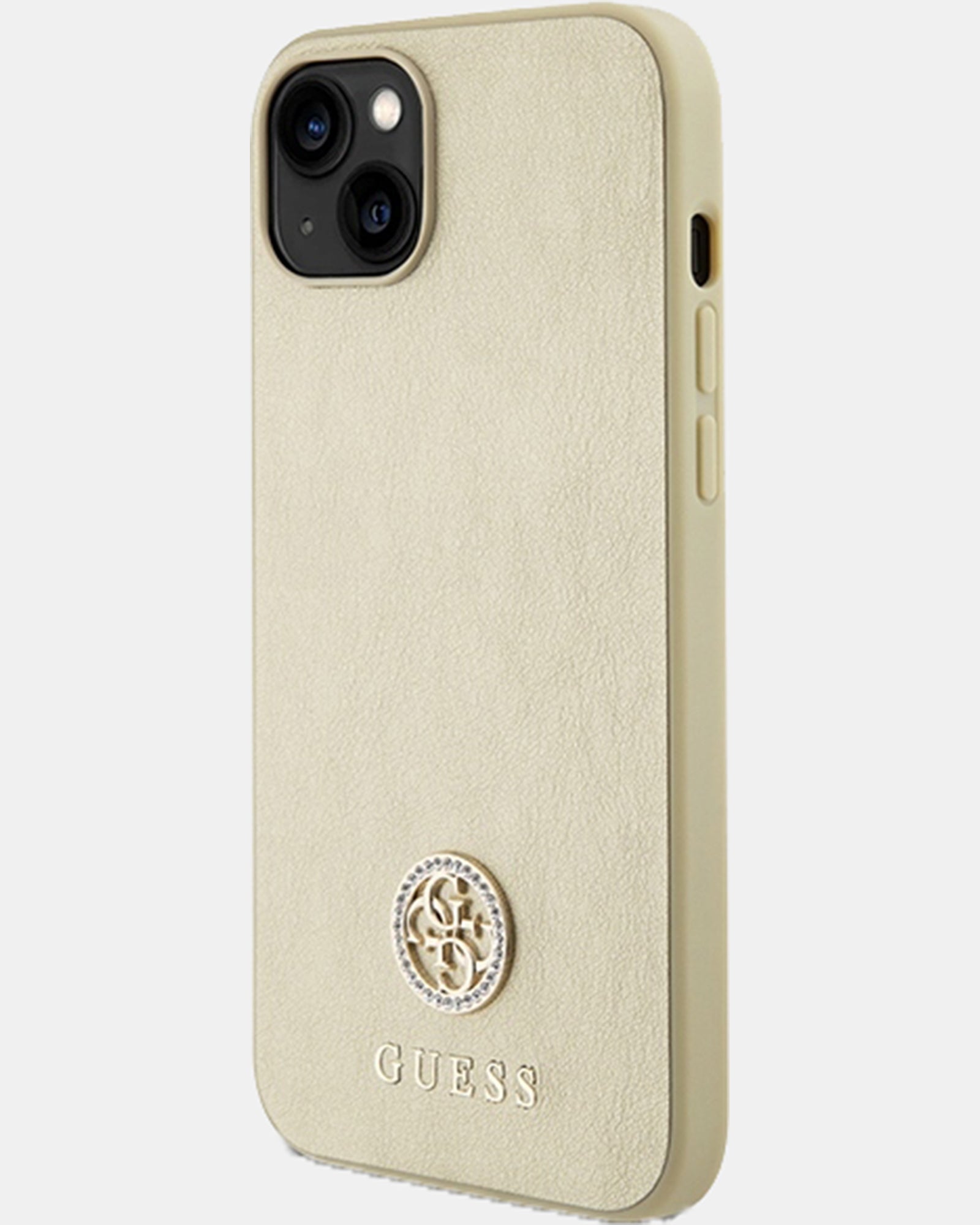 Guess 4G Diamond Smooth Leather Phone Case for iPhone 15