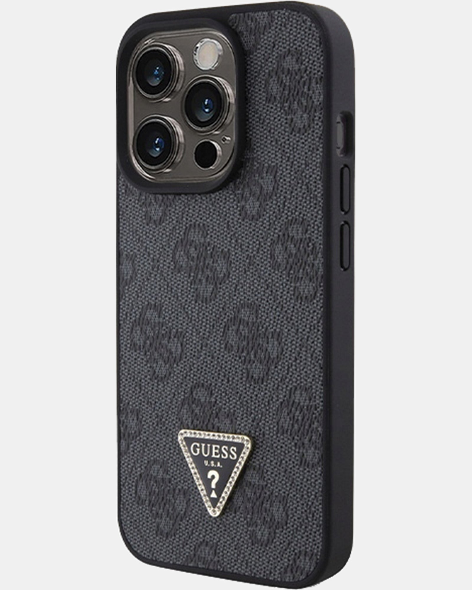 Guess 4G Diamond Edition Leather Phone Case for iPhone 15 Pro Max