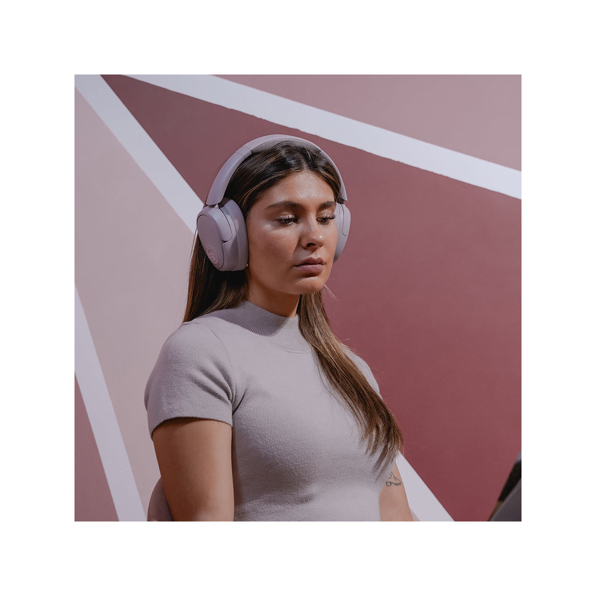 JLab JBuds Lux ANC Wireless Earbuds - Mauve, Active Noise Cancelling