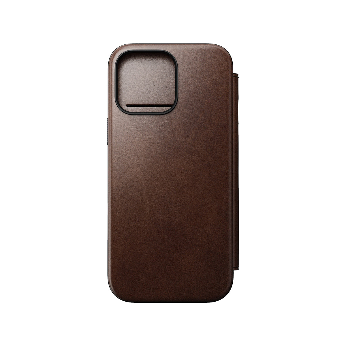 NOMAD Leather Folio Phone Case for iPhone 16 Pro Max - Rustic Brown - Horween