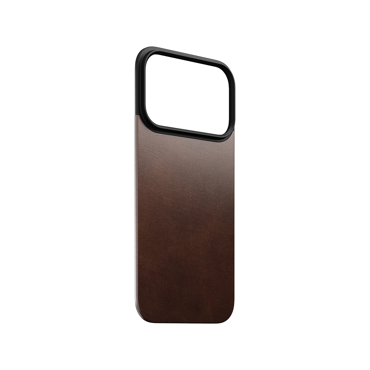 NOMAD Magnetic Leather Back iPhone 17 Pro - Rustic Brown Horween