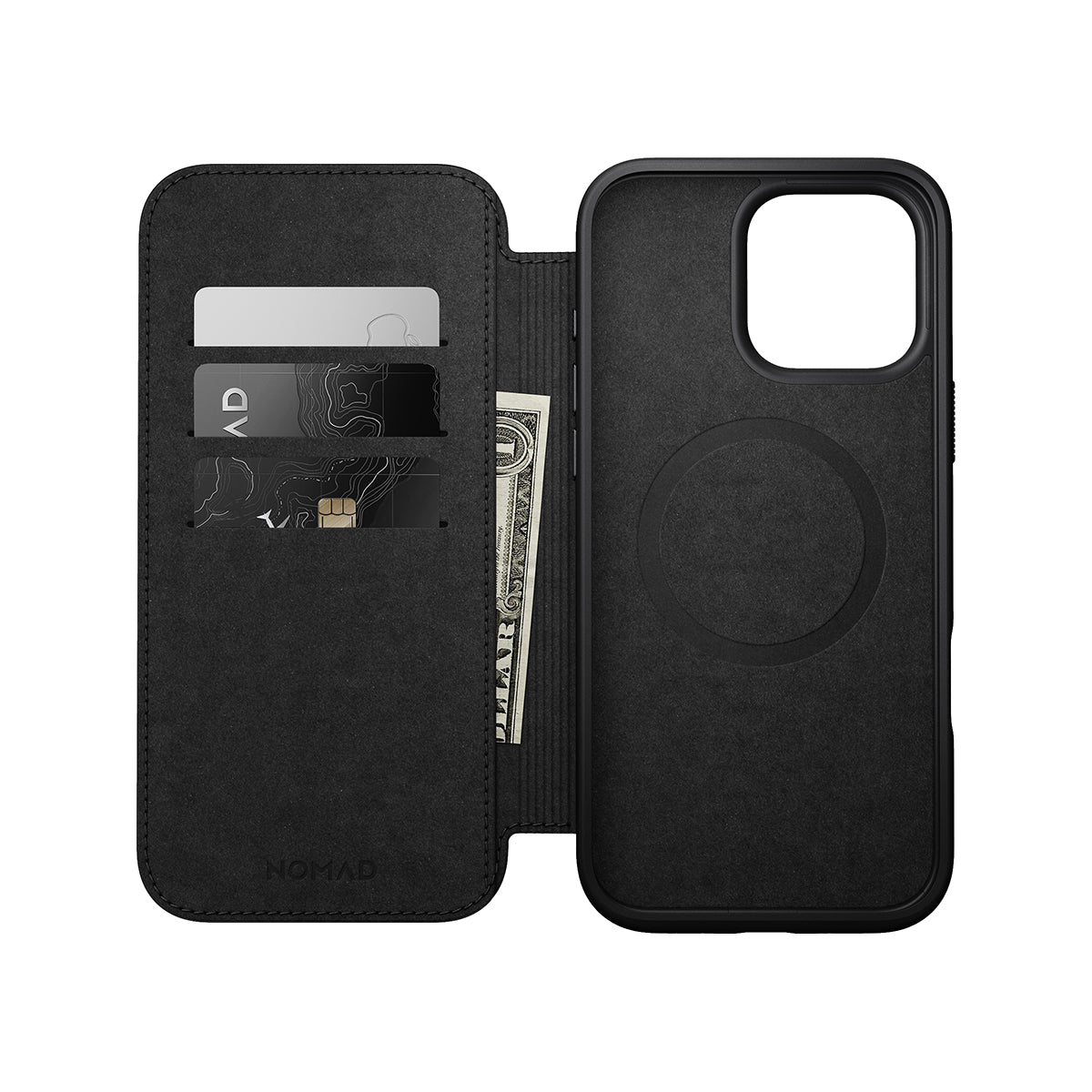 NOMAD Leather Folio Phone Case for iPhone 16 Pro Max - English Tan