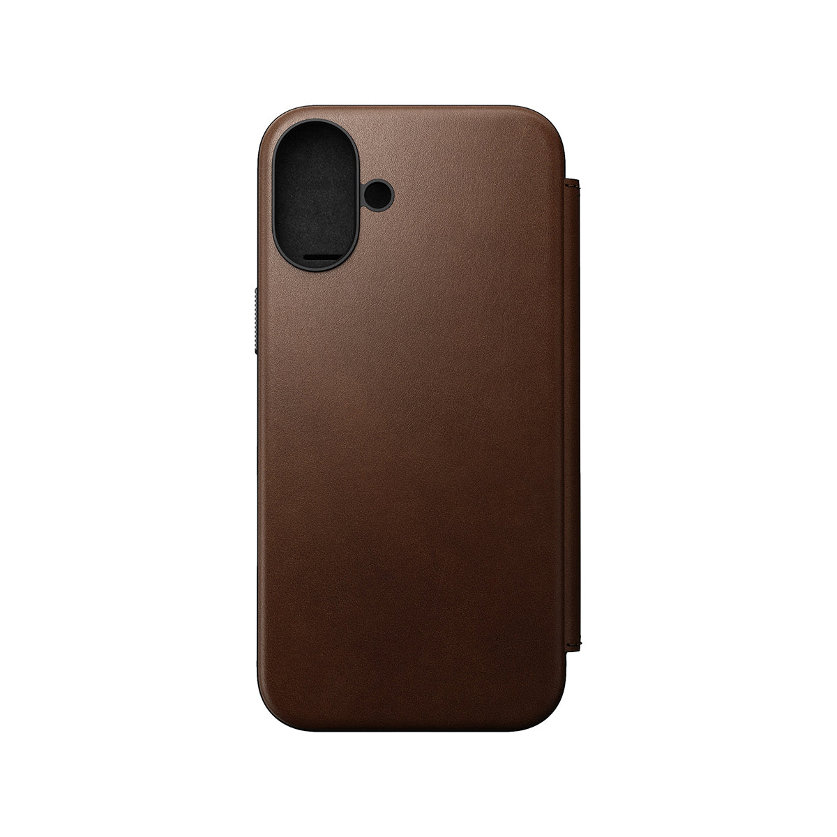 NOMAD Leather Folio Phone Case for iPhone 16 Plus - Brown