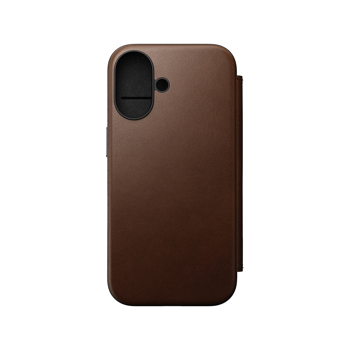 NOMAD Leather Folio Phone Case for iPhone 16 - Brown