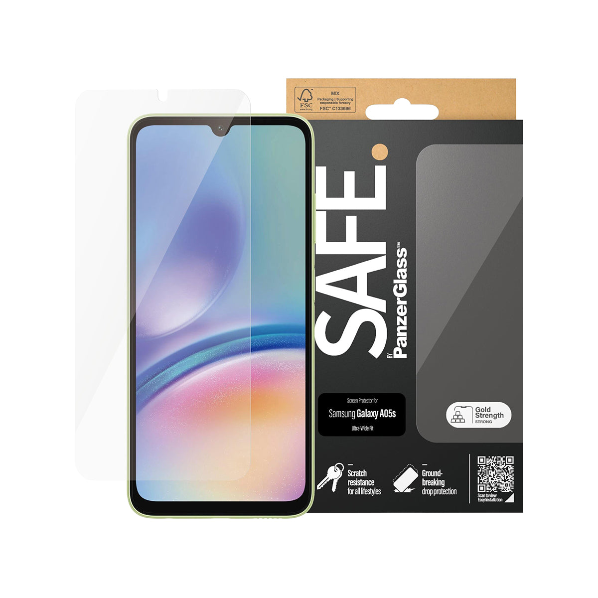 SAFE by Panzer UtraWide Fit Screen Protector For Samsung A05s