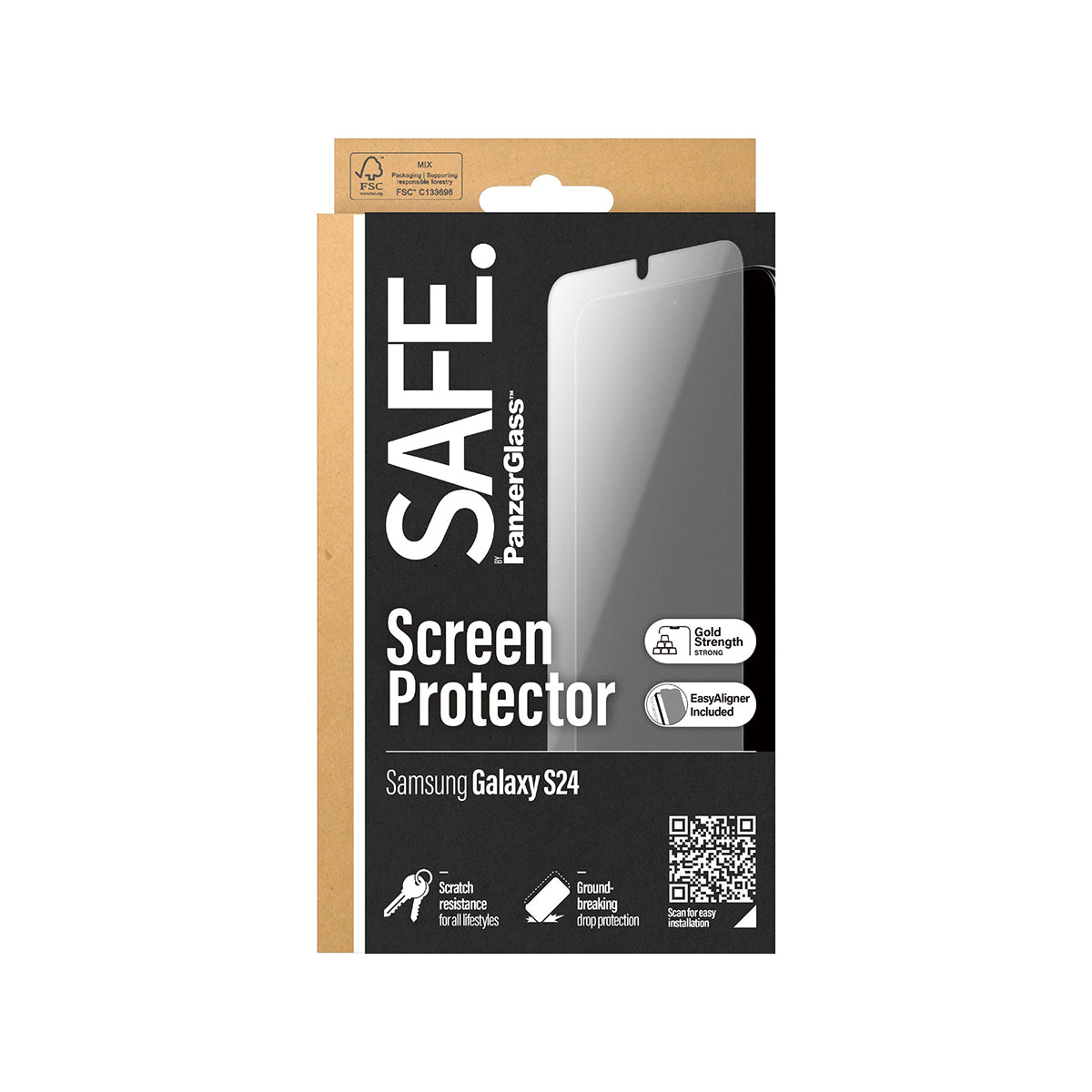 SAFE by Panzer UtraWide Fit Screen Protector for Samsung Galaxy S24