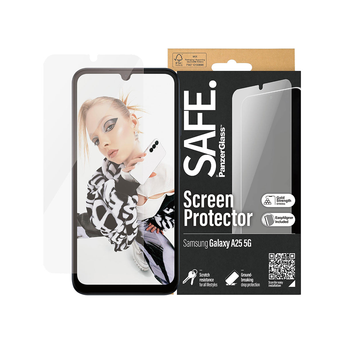 SAFE by Panzer UltraWide Fit Screen Protector For Samsung Galaxy A25/A25 5G