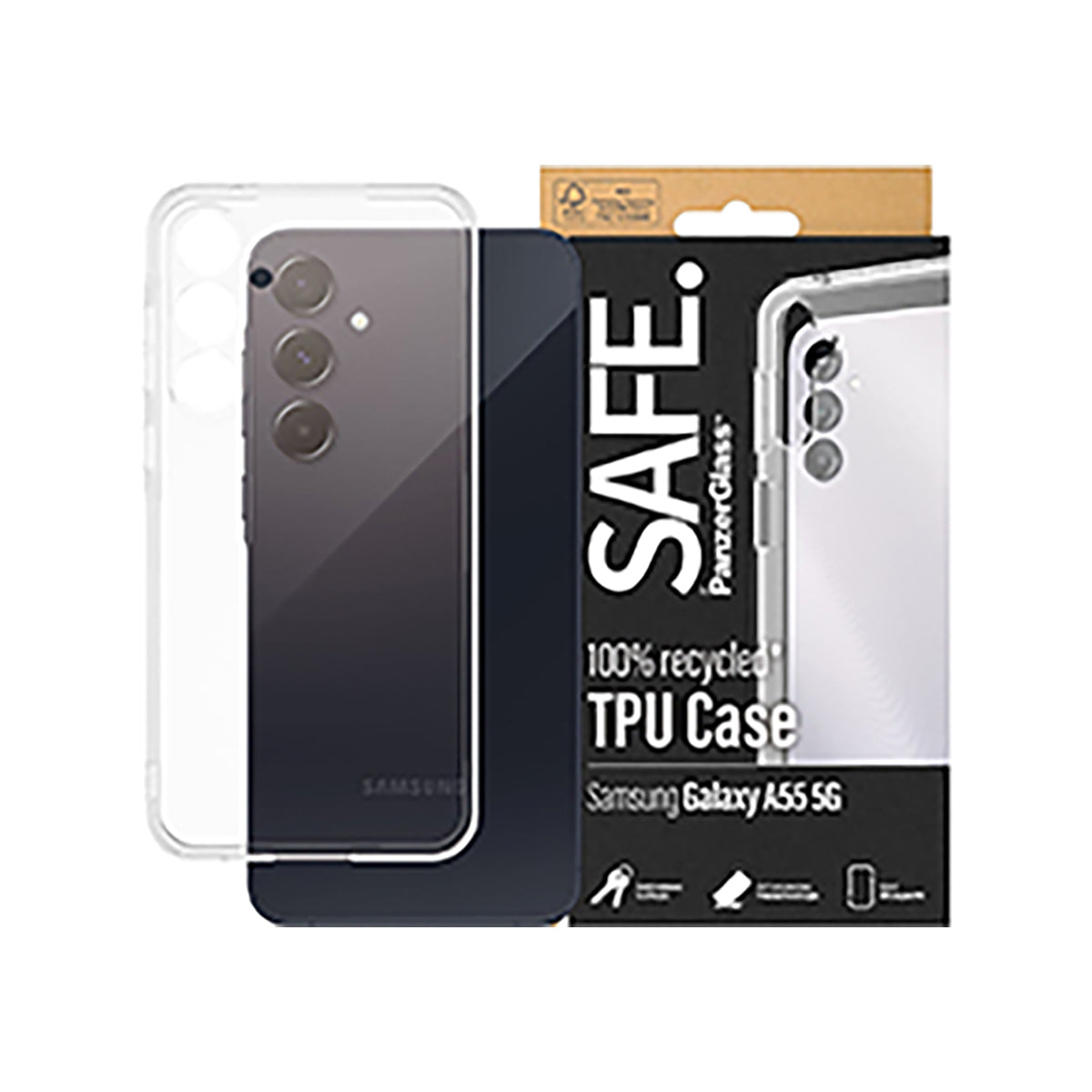 SAFE by Panzer TPU Phone Case for Samsung Galaxy A55 - Clear