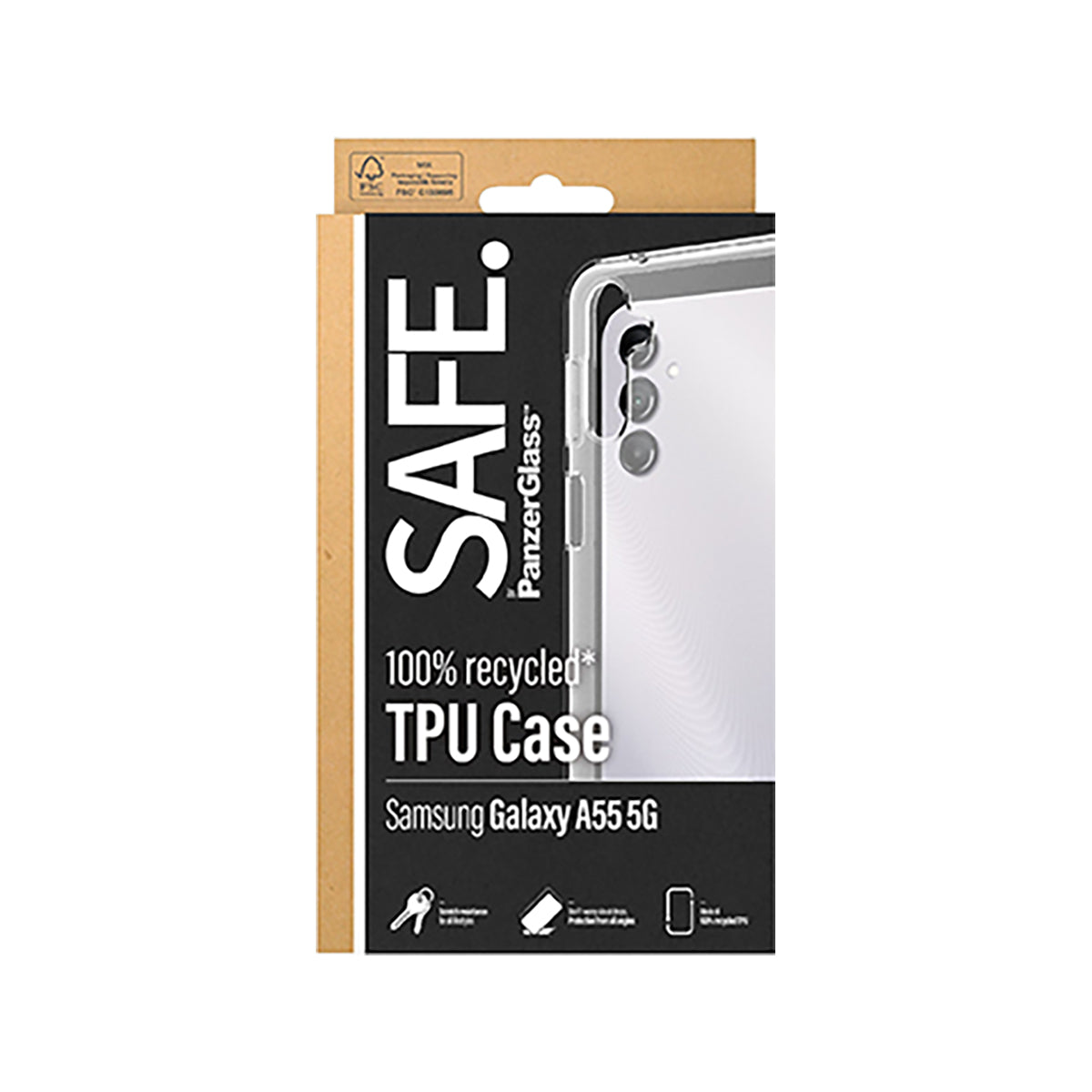 SAFE by Panzer TPU Phone Case for Samsung Galaxy A55 - Clear