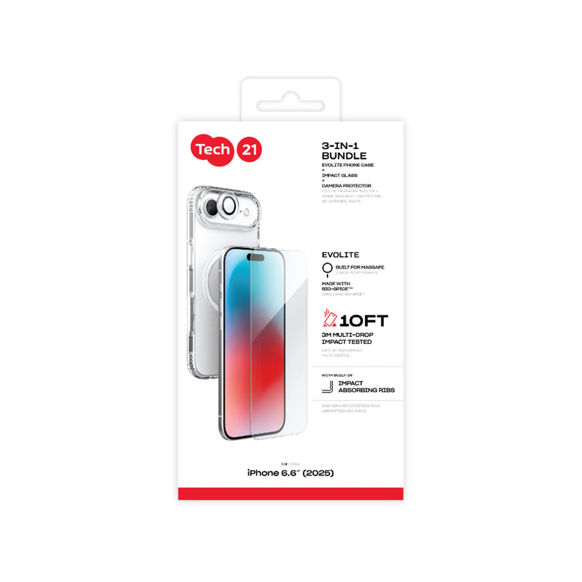 Tech21 EvoLite Magsafe Case Bundle iPhone 17 Air - Clear