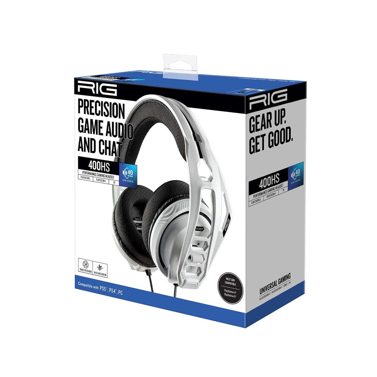Rig 400 HS White V2 Gaming Headset For PlayStation 4 and PlayStation 5.