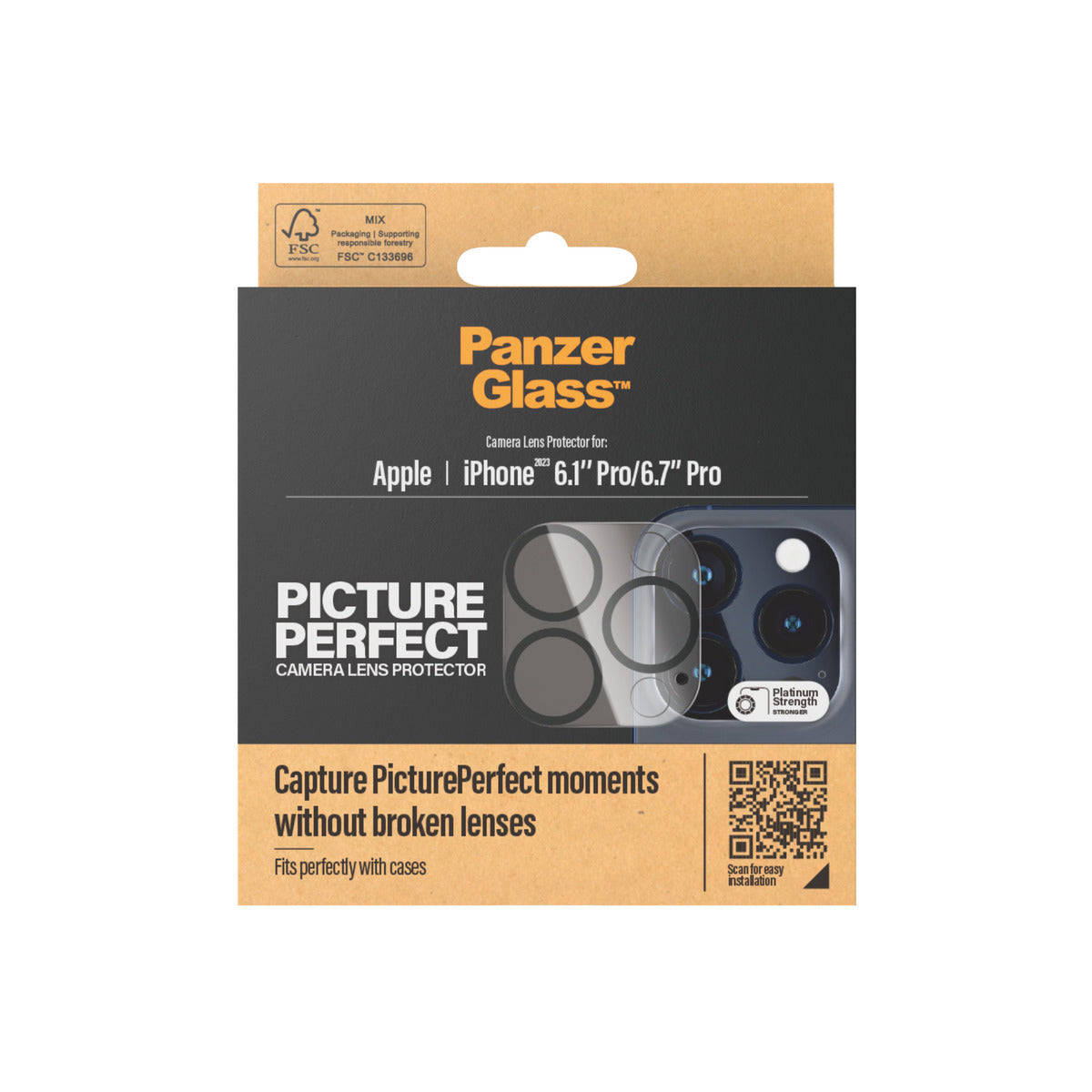 PanzerGlass PicturePerfect Camera Lens Protector for iPhone 15 Pro and iPhone 15 Max