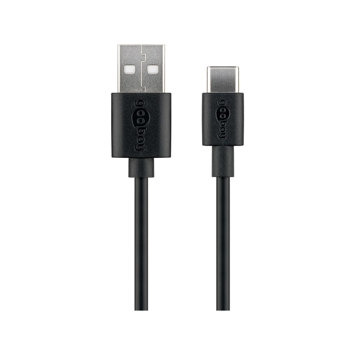 Goobay USB-A to USB-C 2.0 cable 0.1M for Mobiles and Laptops - Black.