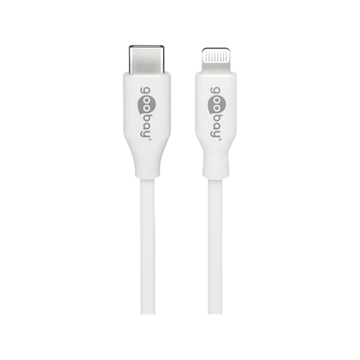 Goobay USB-C to Lightning Charging and Sync Cable 1m for iPhone/iPad/iPod/AirPod - White