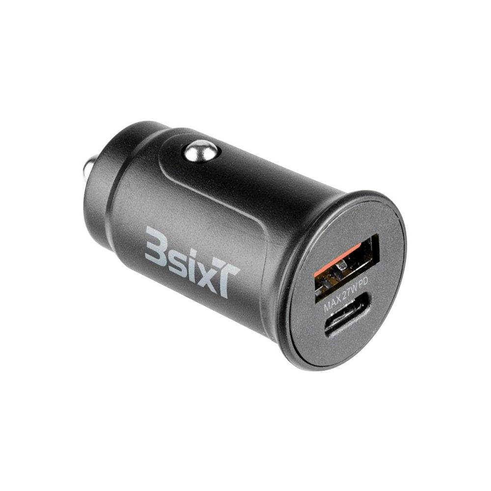 3sixT Car Charger 27W USB-C + USB-A QC3.0 for Phones - Car Charger - Techunion -