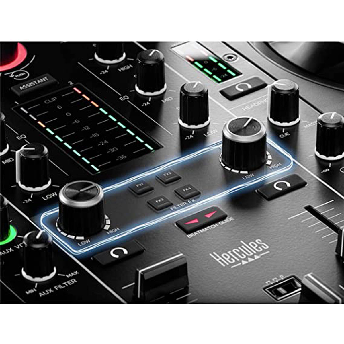 Thrustmaster Hercules DJControl Inpulse 500 2-deck USB DJ controller for Serato.