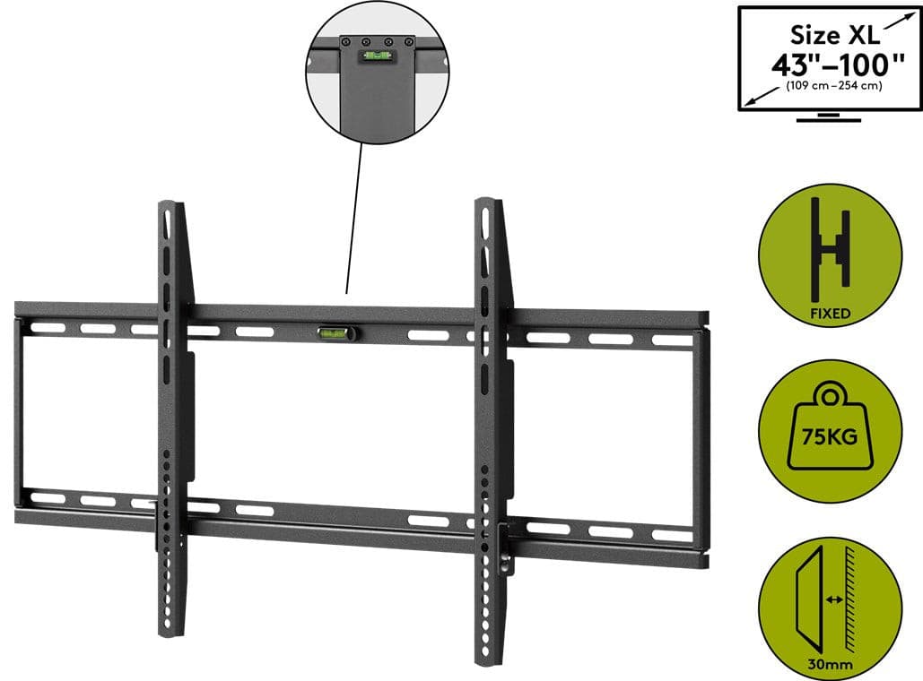 Goobay TV Wall Mount Bracket Fixed Position X-Large (43-100