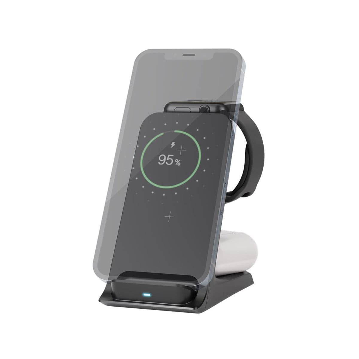 Goobay 3 in 1 Wireless Charger - Black.