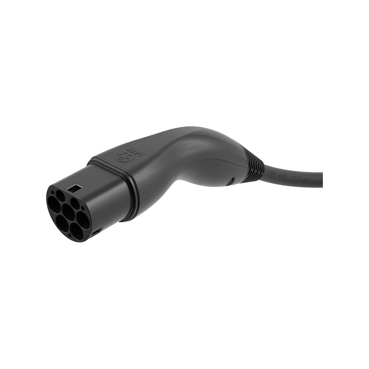 LAPP EV Helix Charge Cable Type 2 (22kW-3P-32A) 5m for Hybrid and Electric Cars - Black.